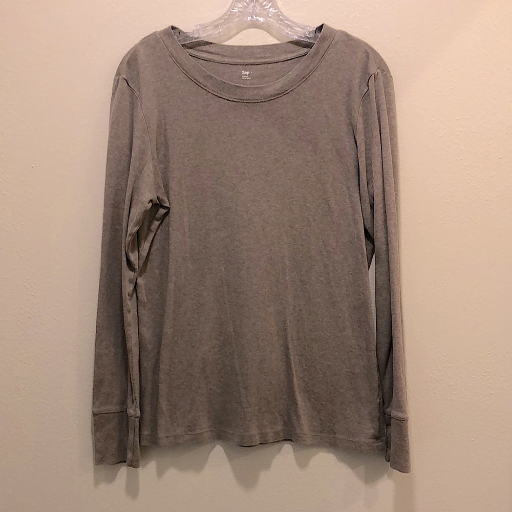 Gap tan long sleeve shirt